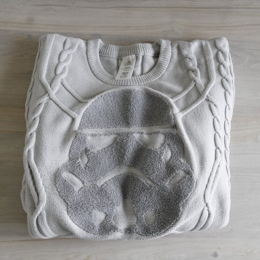 Disney Star Wars Stormtrooper Cable Knit Crew Neck Pullover Sweater